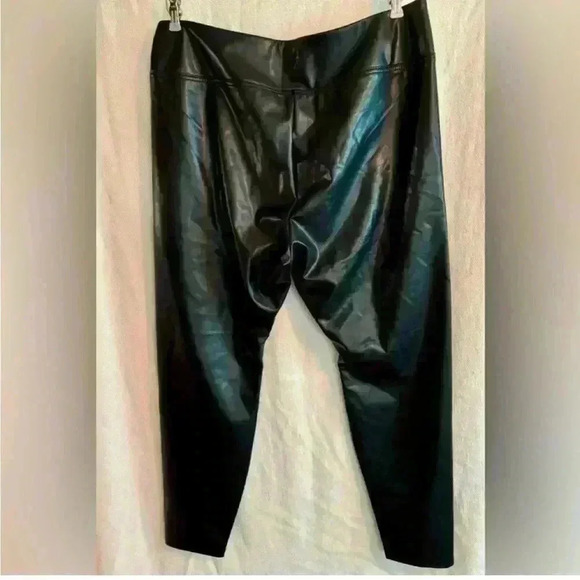 NWT RW&CO Faux-Leather Brown High-Waist Slim Leggings Women's Size XXL - Picture 4 of 11